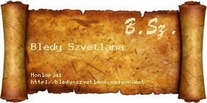 Bledy Szvetlana névjegykártya